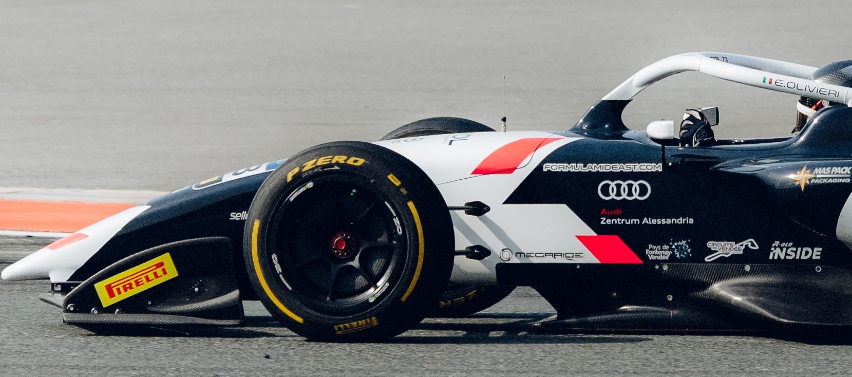 R-ace GP MegaRide-branded race car 